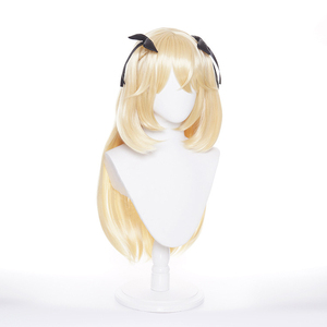 Ainizi Parrucche Cosplay Sintetiche Resistenti al Calore da 70cm, Coda di Cavallo Bionda da Genshin Impact - Product Image 4