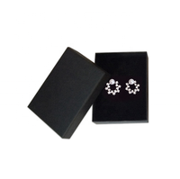 Ruban argenté avec mousse 50 pièces, emballage de petite boîte-cadeau à bijoux noir avec ruban argenté, vente en gros