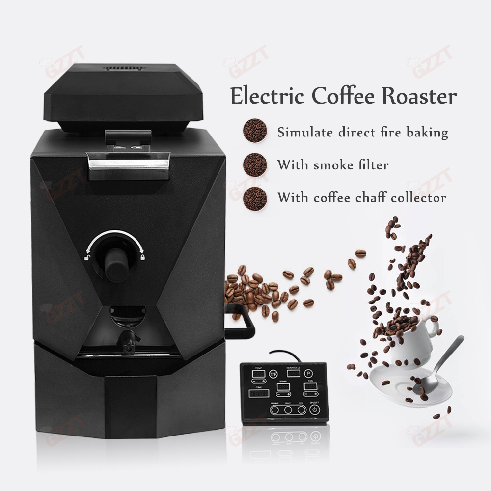 New Design Auto Roasting Household Coffee Roasting Machine Ethiopian Coffee Roasters 500g Home Drum Rotating Coffee Bean Roaster