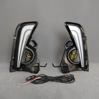 Feux de circulation diurne à LED modifiés, phares antibrouillard avant et clignotants pour Toyota Highlander 18-21