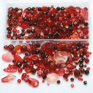 Zhubi Strawberry Red Gems Loose <strong>Beads</strong> Mix <strong>Ruby</strong> Crystal Pendants Petals Plant Leaf Square Round Glass <strong>Beads</strong> for Jewelry Making