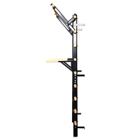 Escalera sueca multifuncional ajustable y portátil, barra de dominadas de madera, barras paralelas horizontales montadas en la pared, equipo de fitness de madera