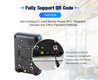 Terminal de paiement POS avec lecteur de carte intelligente pour bus, protocole ISO7816, interface USB RS232 RS485, CPU IC, carte NFC, code-barres 1D 2D