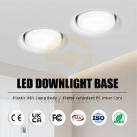 Prix de gros pour l'éclairage de plafond, support de lampe LED GX53, luminaire en plastique ABS, boîtier de lampe GX53, tissu extensible, downlight LED