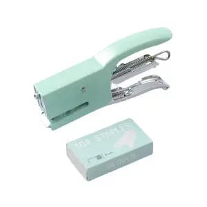 The metal office school uses a hand-held durable manual stapler that is easily customized