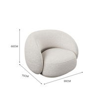 Hochey Modernes Minimalistisches Weißes Halbkreisförmiges Designer-Sofa Luxuriöses Sofa-Set Design Lounge Rundes Gebogenes Sofa Couch