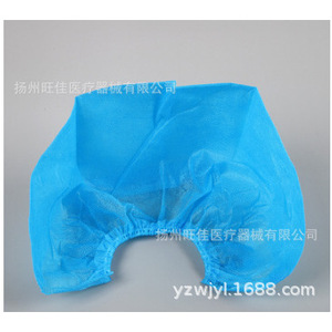 Gorro desechable azul de tela no tejida, gorro a rayas, gorro de ducha, gorro plano de uso diario para taller - Product Image 1
