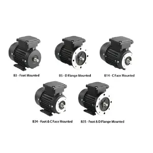 B3 B5 B14 B35 B34 Aluminum Flange Transmission Driving Motor Single Phase Induction Electric AC Motor