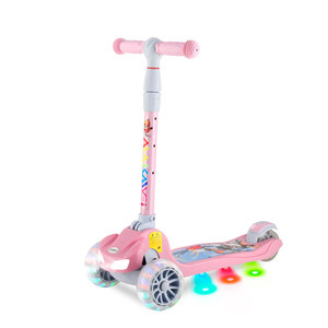 Altura ajustable Durable Ligero Niños <span class=keywords><strong>Scooter</strong></span> 3 Negro Rojo Plegable Juego al aire libre Juguete Niños Hecho Plástico PU Pie trasero - Product Image 4