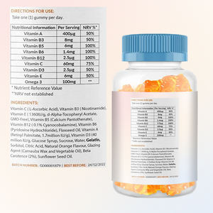 Gomitas multivitamínicas para niños de grado alimenticio de alta calidad, gomitas de vitamina Omega 3, gomitas multivitamínicas para niños, mejoran la inmunidad - Product Image 2