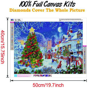 Decoración de Navidad, foto personalizada, bordado completo, 5d, Kit de <span class=keywords><strong>punto</strong></span> de cruz, pintura de <span class=keywords><strong>diamante</strong></span> - Product Image 2