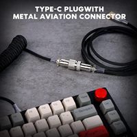 Câble de clavier mécanique en cuivre pur, type C vers USB A, avec connecteur aviateur détachable, pour ordinateur et tablette, prix d'usine