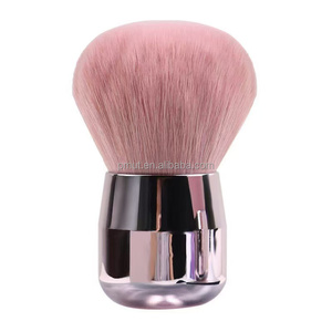 Cepillo de polvo suelto de pelo sintético de forma angular y hongo Rosa Baoli, aplicación de maquillaje de colorete facial con mango cómodo - Product Image 1