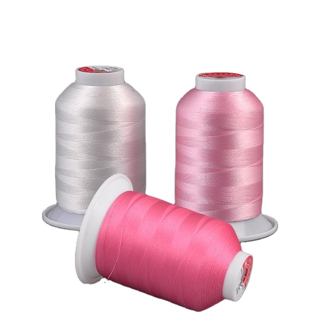 FLYINGWHEEL 100% Trilobal Polyester Embroidery Thread High Tenacity Dyed ISO9001 & Oeko-Tex Certified for Embroidery Machine