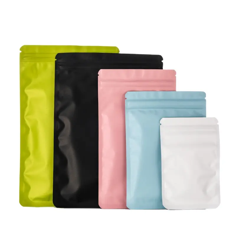 작은 크기 Resealable 사탕 포장 서리로 덥은 다채로운 홀로그램 포장 가방 보석 패키지