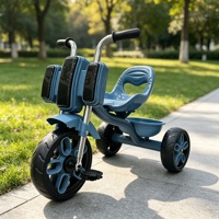 Tricycle en plastique pour enfants, vélo à pédales pour tout-petits avec musique et lumières, tricycle à pousser pour bébés, pour garçons et filles