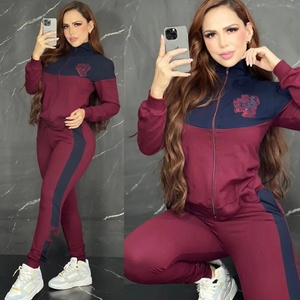Conjunto Deportivo de Lujo para Mujer, Otoño 2025, Diseño de Marca, con Cierre, Estampado, Pantalones de 2 Piezas, Casual, para Otoño - Product Image 2