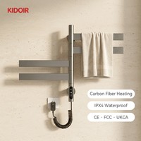 Sèche-serviettes électrique rotatif et pivotant, chauffant, mural, gain de place, avec bras réglables, pour salle de bain, hôtel, OEM