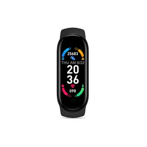 2021New Arrivial M6 스마트 밴드 시계 팔찌 피트니스 트래커 혈압 심박수 혈압 모니터 방수 M6 smartwatch