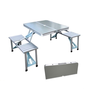 Outdoor Aluminum <b>Folding</b> <b>Table</b> <b>With</b> <b>Chair</b> Sets Modern Design Foldable BBQ <b>Dining</b> Furniture for Gym Farmhouse Use SG0217240936FT - Product Image 4