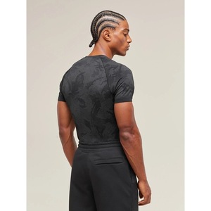 Men's Sporty Knitted Sports Fitness Quick-Drying Breathable Slim Fit Short Sleeve T-Shirt Running Top - Product Image 1