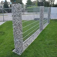50 millimetri dimensione di foro maglia di filo zincato saldato maglia di gabion cage e scatola di gabion per effetto serra