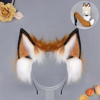 DREAM FASHION Ensemble Lolita Oreilles et Queue de Renard, Accessoires Cheveux Cosplay, Cadeau