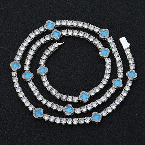 สร้อยคอเทนนิสโมอิสซาไนต์ VVS หรูหรา แบบสั่งทำพิเศษ เงินแท้ 925 สไตล์ฮิปฮอป ประดับเพชรเต็มเส้น ผ่านการทดสอบเพชร - Product Image 1