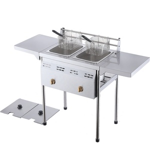 Thương Mại Hai Tank Nồi Chiên Sâu Bếp Gas Với Hai Thép Không Gỉ Giỏ Dầu Cho Ngoài Trời Chiên 2 Tank 2 Giỏ Gas Nồi Chiên - Product Image 1