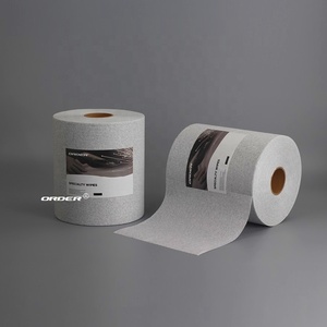 Vente d'usine, lingettes de nettoyage grises <span class=keywords><strong>Tork</strong></span>, logo personnalisé, tissu non tissé perforé haute résistance, rouleaux de chiffons sans poussière pour ateliers - Product Image 4