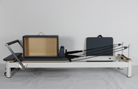 Reformer de Pilates Celux Premium pliable à rail fixe en aluminium blanc pour entraînement à domicile