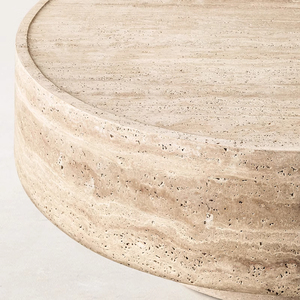 Sang trọng đá funiture vitolo khắc vòng travertine Đá Bàn cà phê cho phòng khách thiết kế - Product Image 4