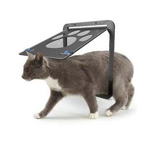 Puerta para Mascotas A0432 con Cierre Magnético, Puerta con Pantalla y Solapa Bloqueable Automática, Resistente, para Mascotas Pequeñas, Cachorros, Perros y Gatos - Product Image 1