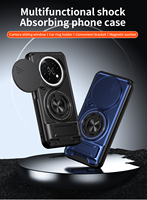Coques de protection pour téléphone portable Huawei Nova 15 Max avec support, antichoc et protection de l'appareil photo, style fenêtre