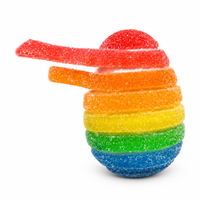 Bonbons Gélifiés Colorés aux Saveurs de Fruits en Forme d'Œuf, Bonbons Surprise Amusants en Forme d'Œuf avec Mini Jouet, Boîte Mystère, Collation Décontractée, Dulces
