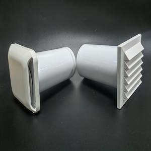 Couvercle mural carré double face en plastique ABS pour systèmes CVC pour conduits de <span class=keywords><strong>ventilation</strong></span> extérieurs Applications industrielles et domestiques dans la cuisine - Product Image 6