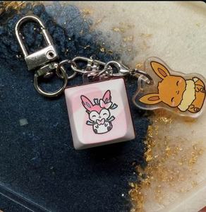 Đáng Yêu Phim Hoạt Hình Mặt Dây Chuyền Acrylic Keychain <span class=keywords><strong>Key</strong></span> Cap Tùy Chỉnh Sáng DIY Căng Thẳng Cứu Trợ - Product Image 2