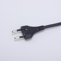 Longueur personnalisée 1M/2M AC câble secteur 220v européen rond 2 broches prise d'alimentation ue avec cordon d'alimentation VDE Figure