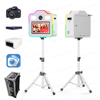 Photomaton portable à écran tactile de 15.6 pouces en aluminium léger Photomaton avec appareil photo reflex numérique trépied équipement de location de matériel de fête Photomaton