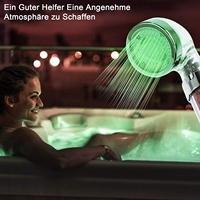 Pommeau de douche LED écologique, haute pression, économie d'eau, sans alimentation électrique, 7 couleurs changeantes au hasard, accessoires de robinet de salle de bain