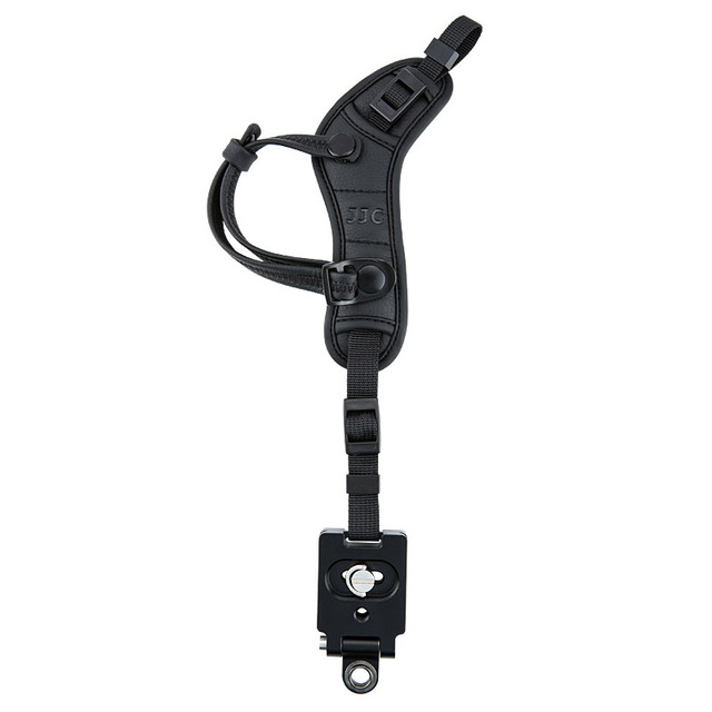 JJC Mirrorless Camera Wrist Hand Strap Microfiber Leather+Aluminium Alloy Black/Red Universal Compatibility