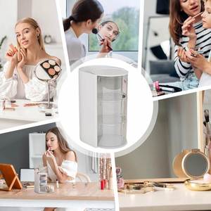 Rotatable <b>Makeup</b> <b>Brush</b> Holder Hair Organizer Desktop Storage Rack Cosmetic Accessories Display <b>Case</b> Cushion Beauty Egg Container - Product Image 6