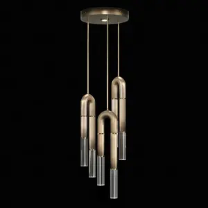 kitchen dining room table chandelier American villa hotel brass luxury modern hanging ceiling pendant light