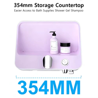Nouveau système de douche moderne et simple avec robinet mélangeur en laiton pour eau chaude et froide, robinet de baignoire et de douche, système de douche de salle de bain avec étagère de rangement