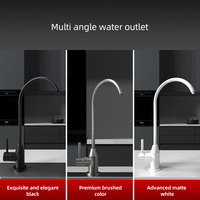 Poignée unique en acier inoxydable 304 purificateur d'eau robinet couleur argent cuisine spécifique monotrou brossé hôtels