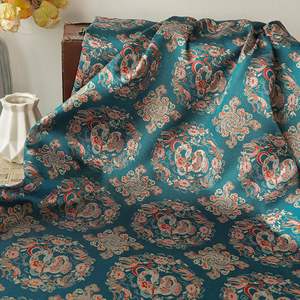 2025 Nueva Canción <span class=keywords><strong>de</strong></span> imitación brocado serpiente brocado patrón oro alambre Jacquard tela Qipao vestido chaleco joyero Color tela tejida - Product Image 3