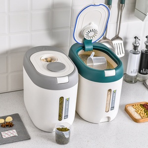 Grain Container Storage Home Rice Dispenser Grain Container Waterproof Cereal Dispenser Bucket Multifunctional Barrel Kitchen - Product Image 3