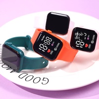 Reloj Digital Cuadrado Pequeño de Fábrica, Alto Valor de Color, para Estudiantes y Mujeres, Luminoso, Simple, Moderno, Reloj Electrónico LED