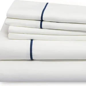 % 100% mikrofiber fiber beyaz otel yatak sac setleri özel polyester yastık gömme ve düz yatak çarşafı