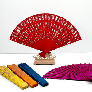 Éventail pliant en bois gravé personnalisé, vente en gros d'usine, pour mariages, anniversaires, décorations de fête de bébé, cadeaux personnalisés - Product Image 5